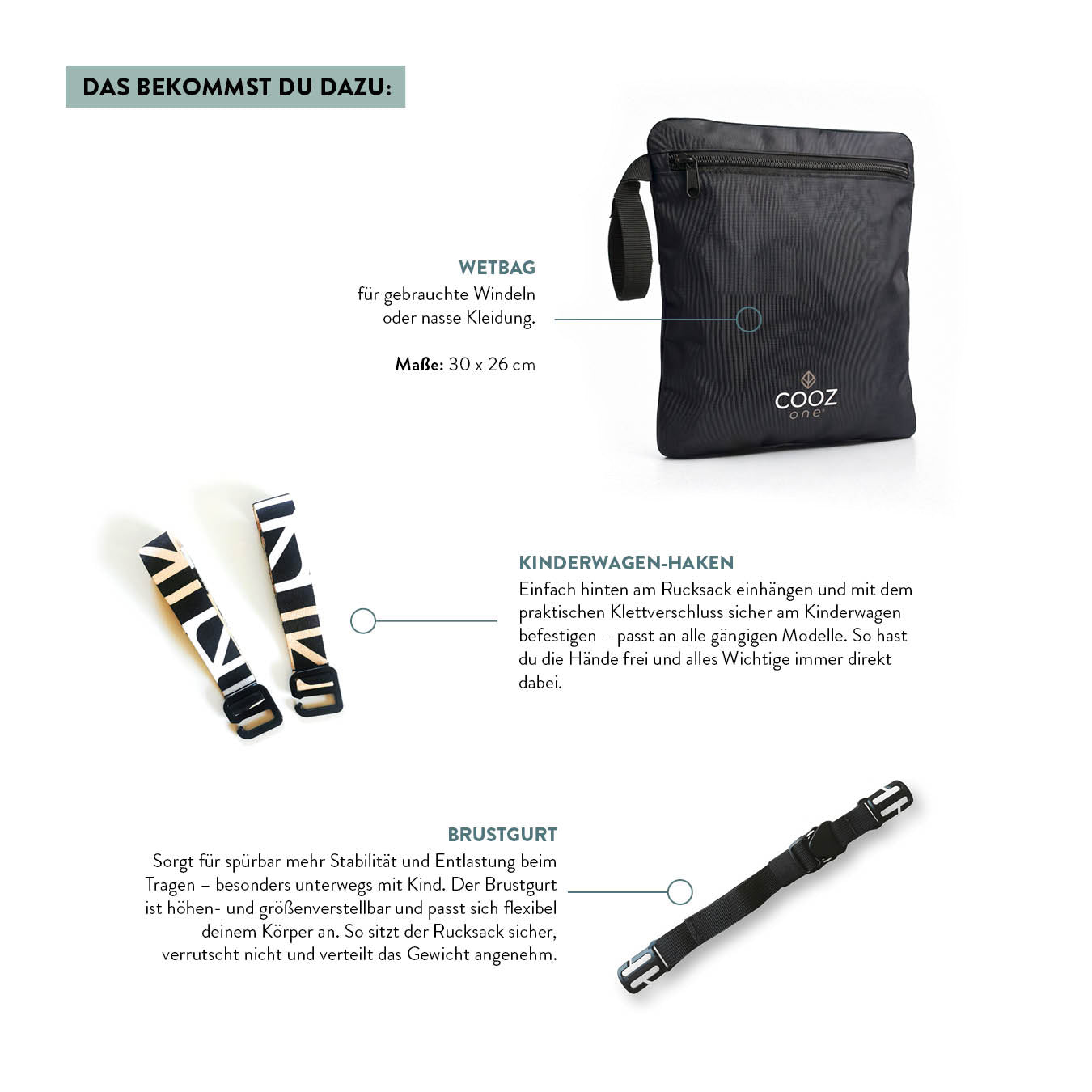 Diaper backpack - all-in-one bundle