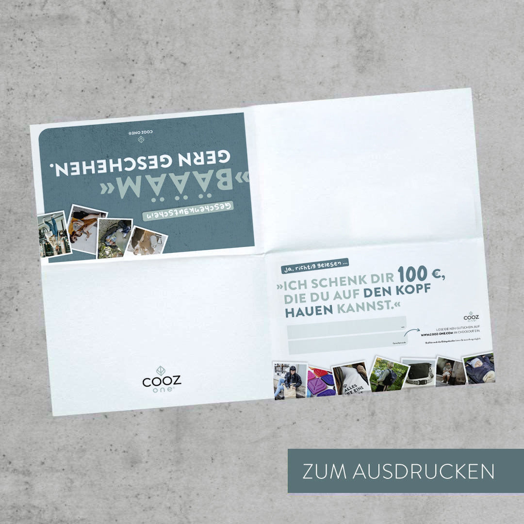 Geschenk-Gutschein zum Selbstausdrucken
