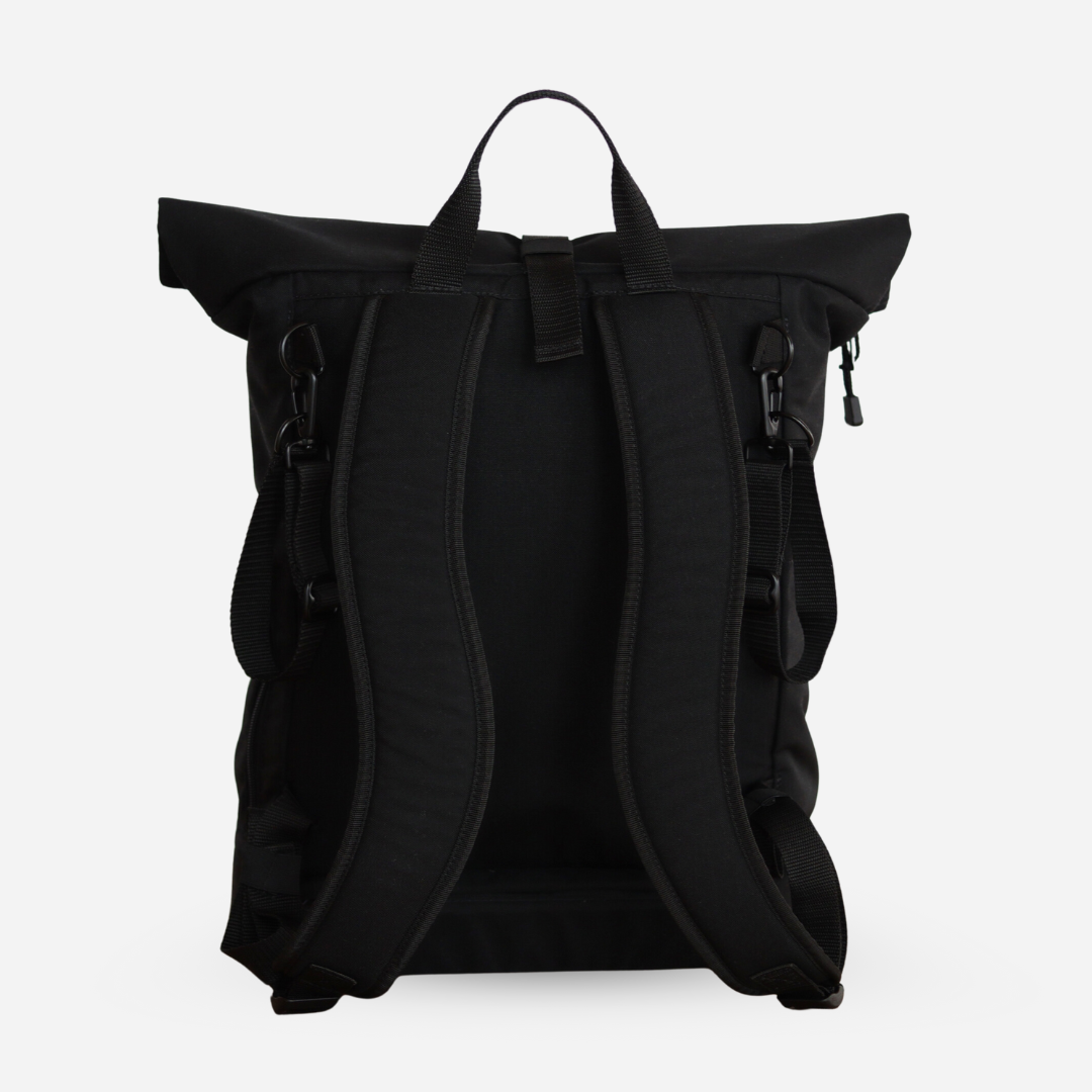 Großer Familienrucksack mit Kinderwagenaufhängung, Brustgurt und Wetbag. Nachhaltig und fair produziert. 