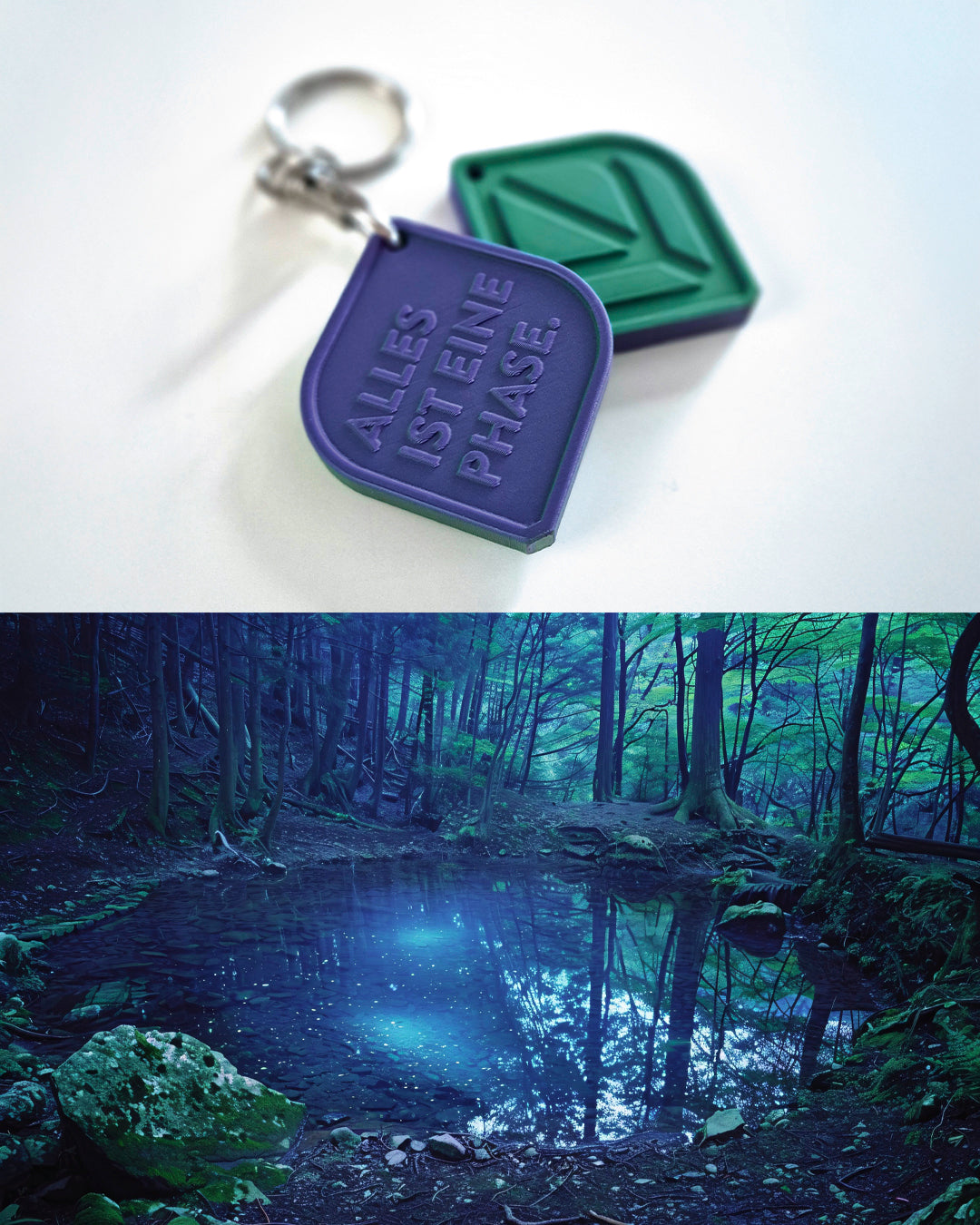 BAG-Charm / Schlüsselanhänger ALLES IST EINE PHASE