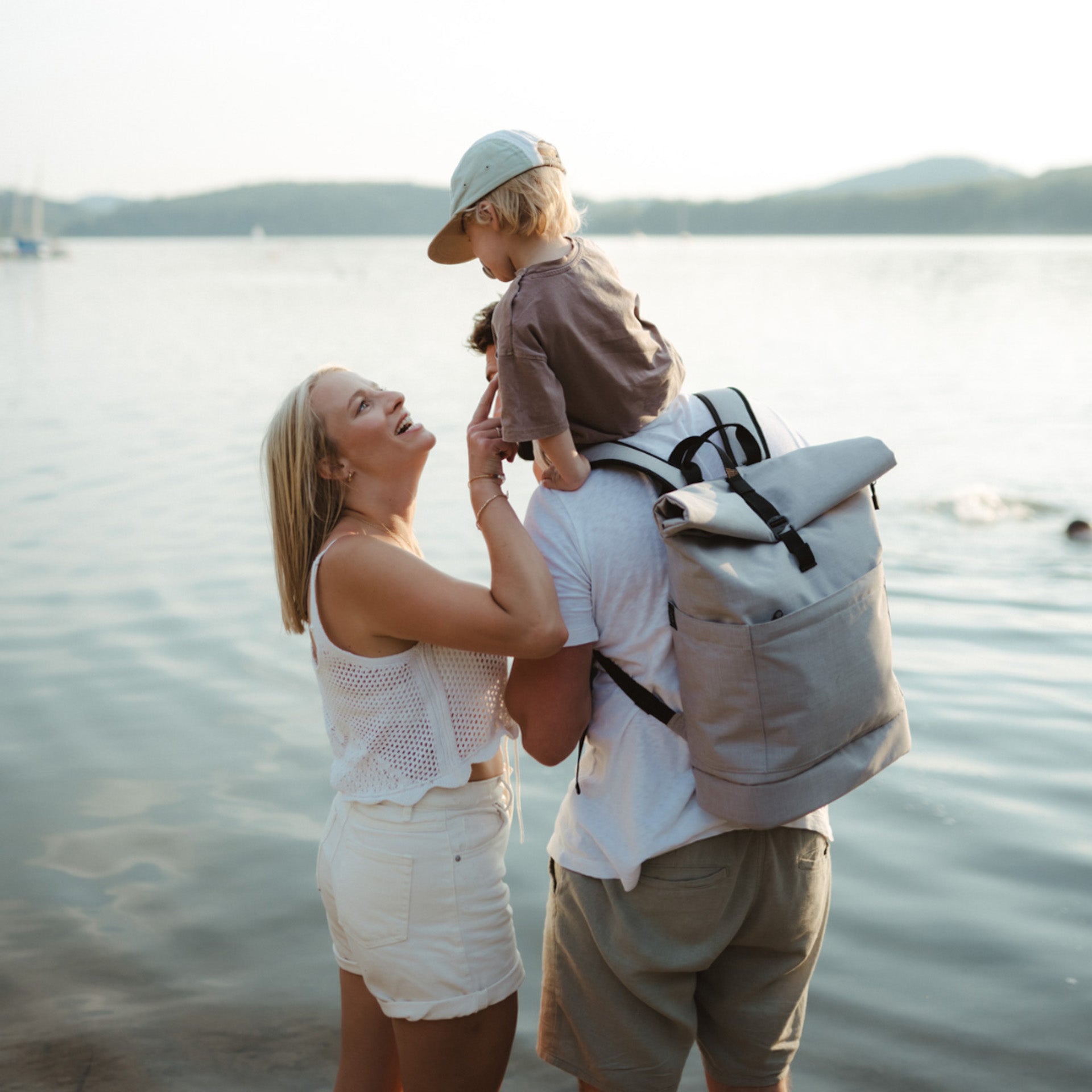 Familienrucksack Hugo - hellgrau