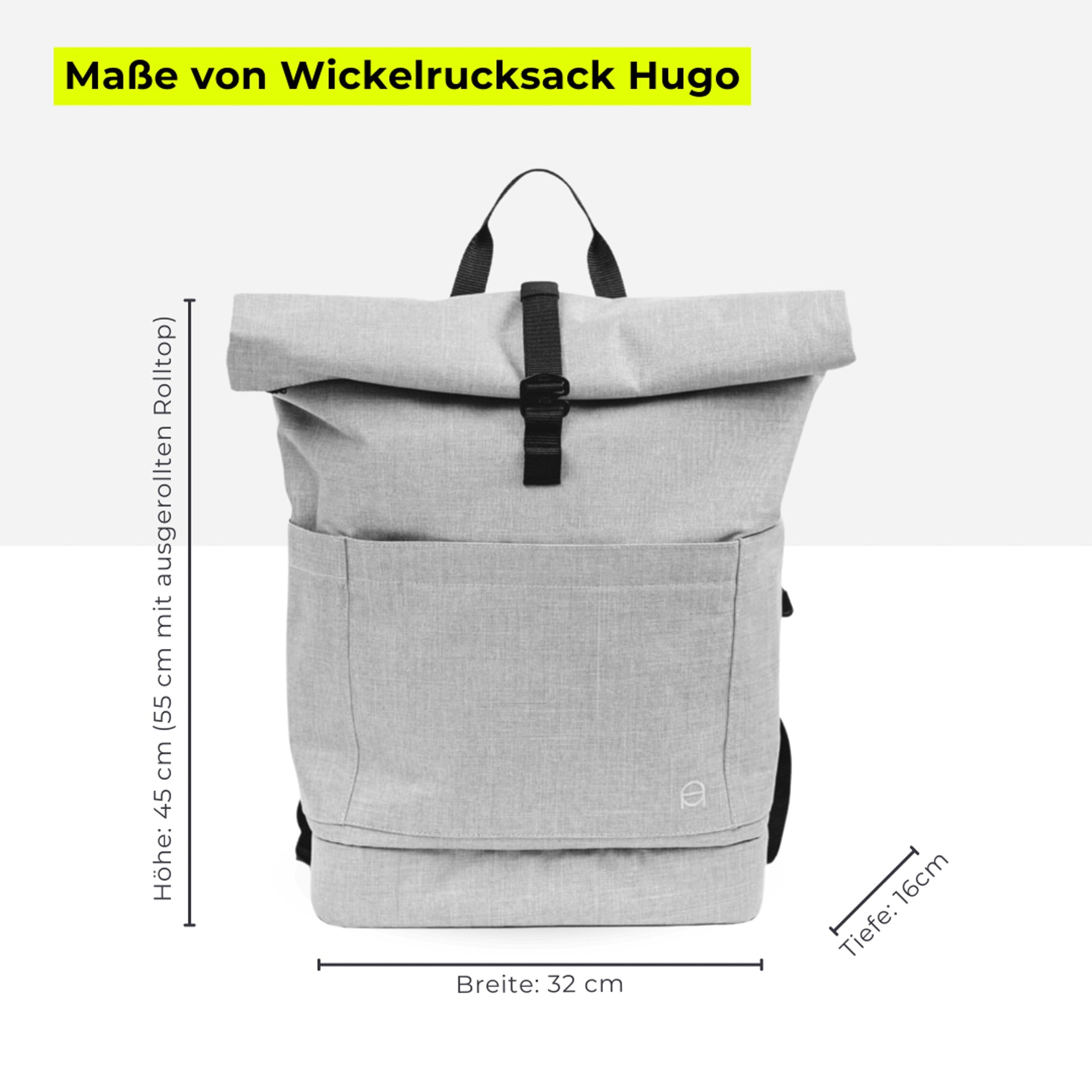 Familienrucksack Hugo - hellgrau