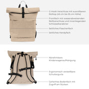 Familienrucksack Hugo - sand